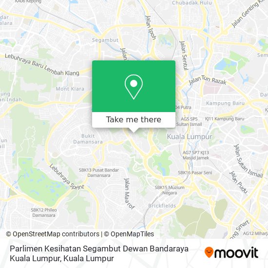 Peta Parlimen Kesihatan Segambut Dewan Bandaraya Kuala Lumpur