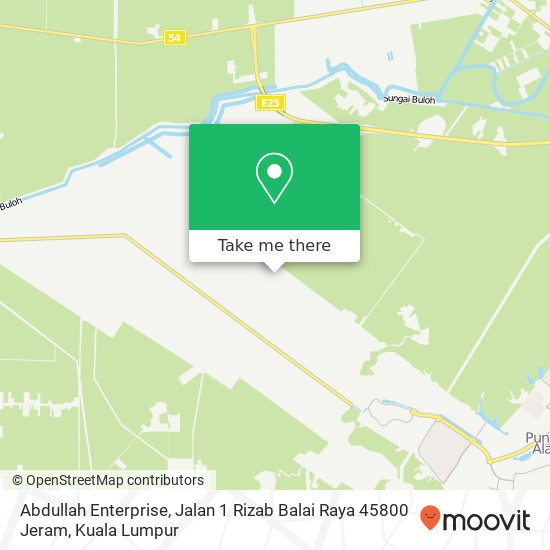 Abdullah Enterprise, Jalan 1 Rizab Balai Raya 45800 Jeram map