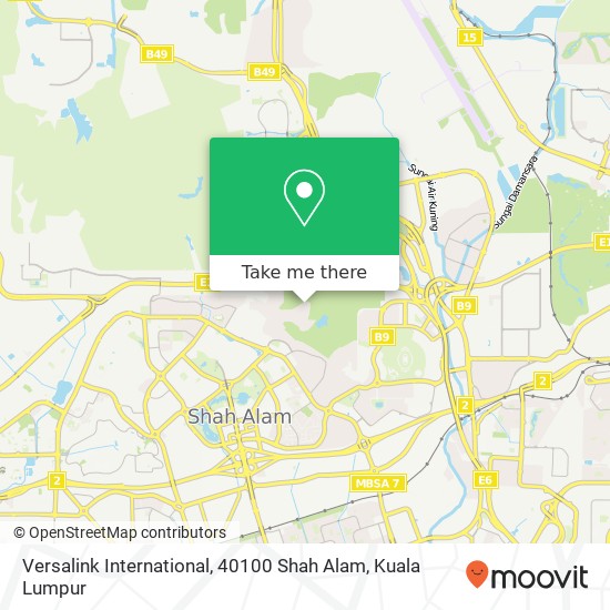 Peta Versalink International, 40100 Shah Alam