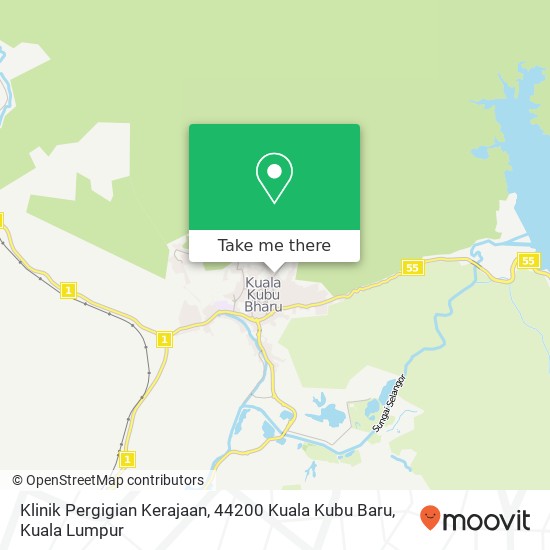 Klinik Pergigian Kerajaan, 44200 Kuala Kubu Baru map