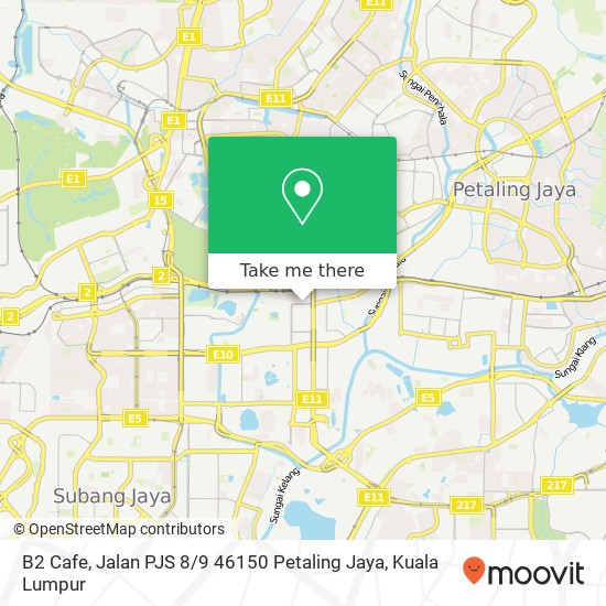 B2 Cafe, Jalan PJS 8 / 9 46150 Petaling Jaya map