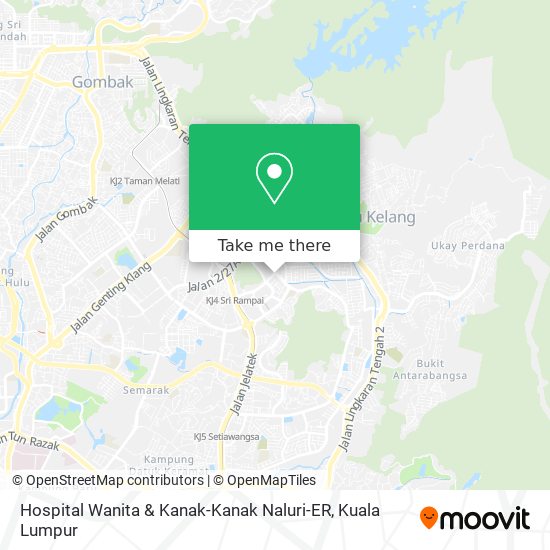 Peta Hospital Wanita & Kanak-Kanak Naluri-ER