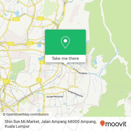 Shin Sun Mi Market, Jalan Ampang 68000 Ampang map