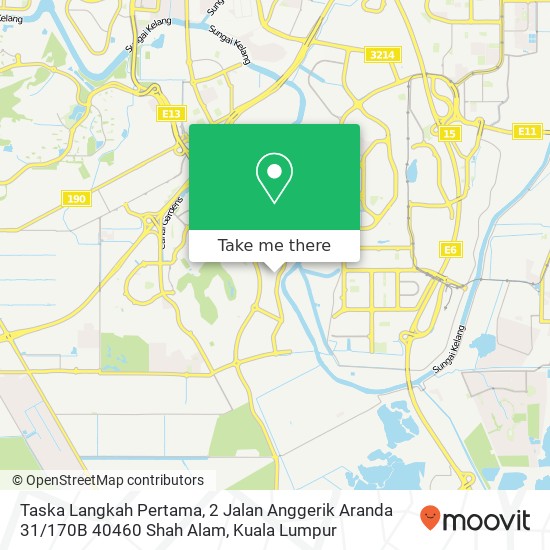 Peta Taska Langkah Pertama, 2 Jalan Anggerik Aranda 31 / 170B 40460 Shah Alam