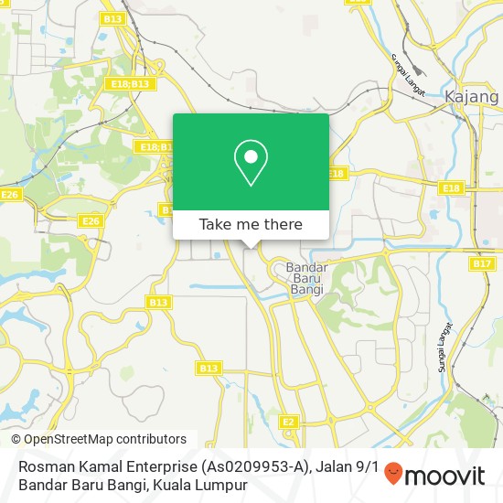 Rosman Kamal Enterprise (As0209953-A), Jalan 9 / 1 Bandar Baru Bangi map