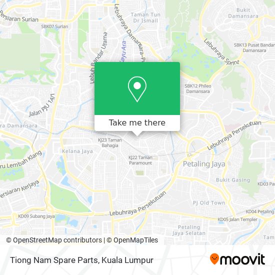 Peta Tiong Nam Spare Parts