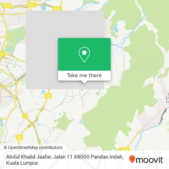 Peta Abdul Khalid Jaafar, Jalan 11 68000 Pandan Indah
