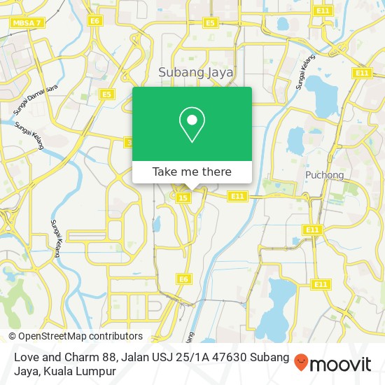 Love and Charm 88, Jalan USJ 25 / 1A 47630 Subang Jaya map