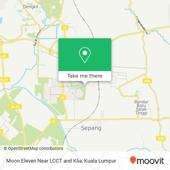 Moon Eleven Near LCCT and Klia map