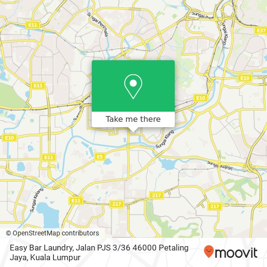 Easy Bar Laundry, Jalan PJS 3 / 36 46000 Petaling Jaya map