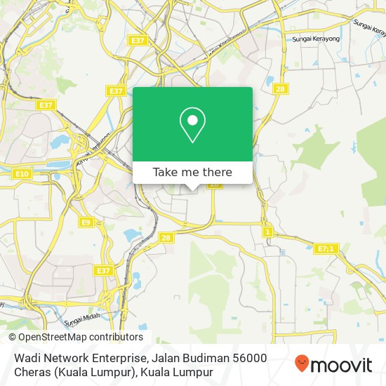 Wadi Network Enterprise, Jalan Budiman 56000 Cheras (Kuala Lumpur) map