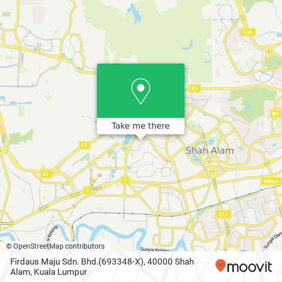 Firdaus Maju Sdn. Bhd.(693348-X), 40000 Shah Alam map