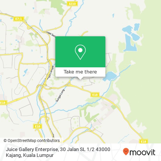Peta Juice Gallery Enterprise, 30 Jalan SL 1 / 2 43000 Kajang