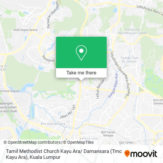 Tamil Methodist Church Kayu Ara/ Damansara (Tmc Kayu Ara) map