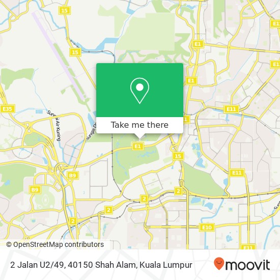 Peta 2 Jalan U2/49, 40150 Shah Alam