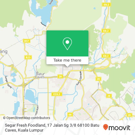Segar Fresh Foodland, 17 Jalan Sg 3 / 8 68100 Batu Caves map
