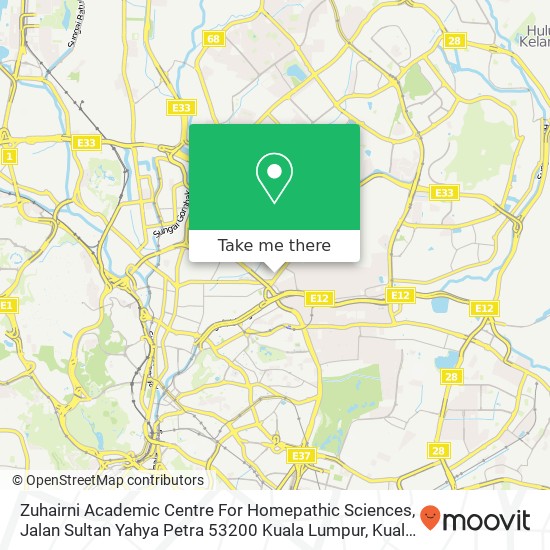Zuhairni Academic Centre For Homepathic Sciences, Jalan Sultan Yahya Petra 53200 Kuala Lumpur map