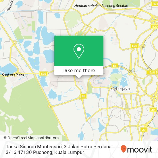 Taska Sinaran Montessari, 3 Jalan Putra Perdana 3 / 16 47130 Puchong map