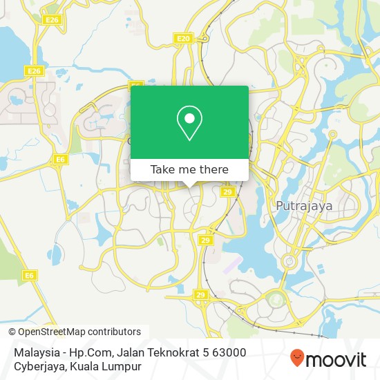 Malaysia - Hp.Com, Jalan Teknokrat 5 63000 Cyberjaya map