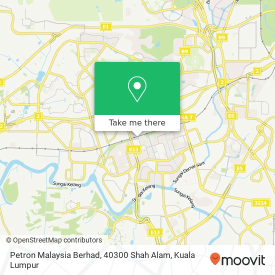 Peta Petron Malaysia Berhad, 40300 Shah Alam