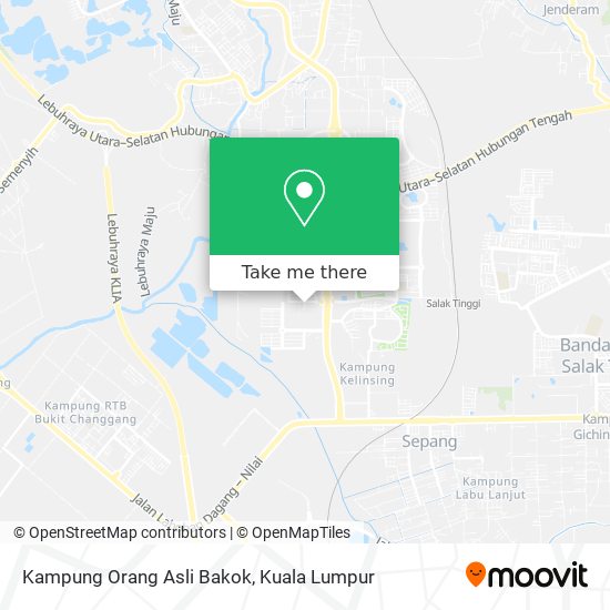 Kampung Orang Asli Bakok map