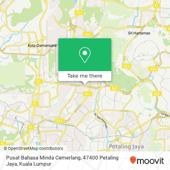 Pusat Bahasa Minda Cemerlang, 47400 Petaling Jaya map