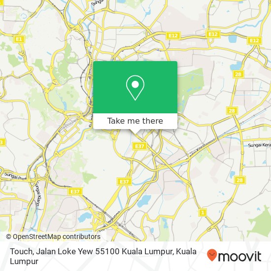 Touch, Jalan Loke Yew 55100 Kuala Lumpur map