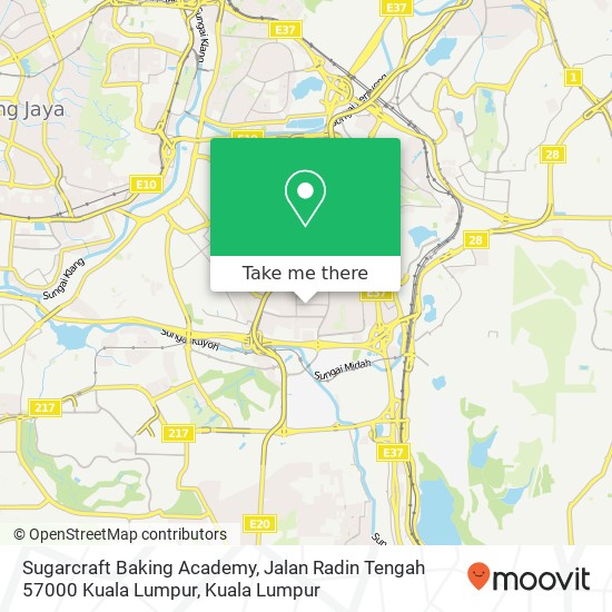Peta Sugarcraft Baking Academy, Jalan Radin Tengah 57000 Kuala Lumpur