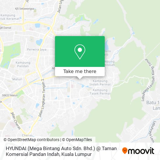 HYUNDAI (Mega Bintang Auto Sdn. Bhd.) @ Taman Komersial Pandan Indah map