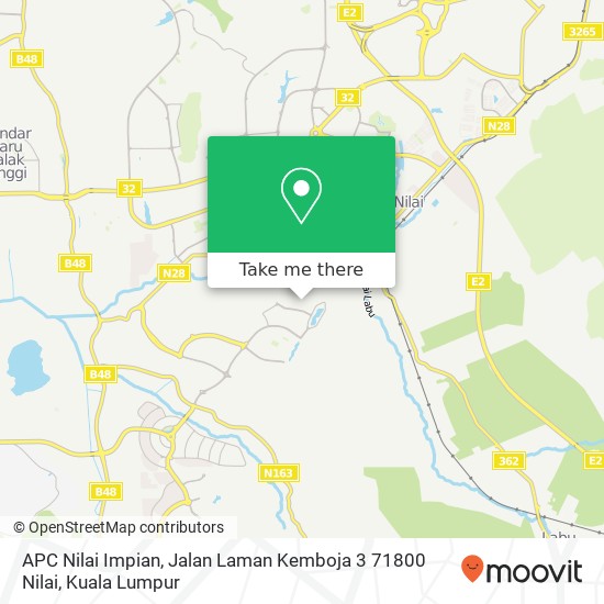 APC Nilai Impian, Jalan Laman Kemboja 3 71800 Nilai map