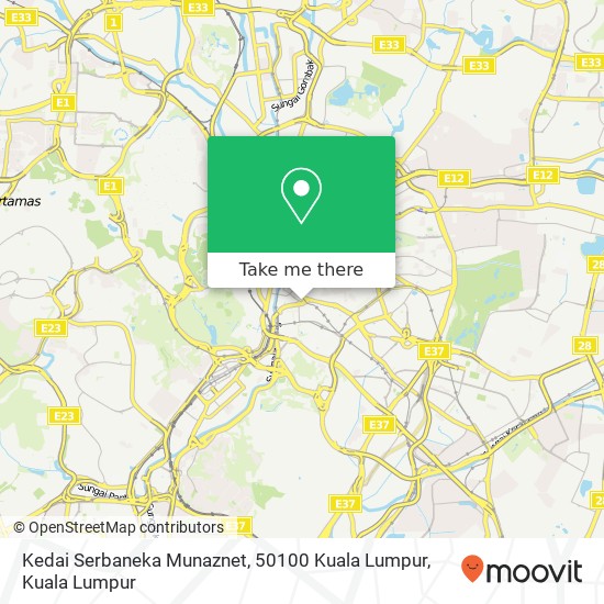 Peta Kedai Serbaneka Munaznet, 50100 Kuala Lumpur