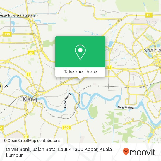 Peta CIMB Bank, Jalan Batai Laut 41300 Kapar