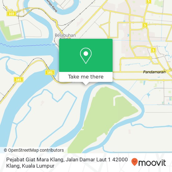 Pejabat Giat Mara Klang, Jalan Damar Laut 1 42000 Klang map