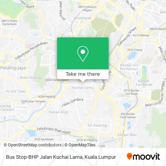 Bus Stop-BHP Jalan Kuchai Lama map