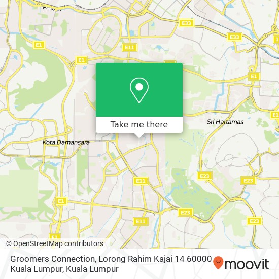 Peta Groomers Connection, Lorong Rahim Kajai 14 60000 Kuala Lumpur