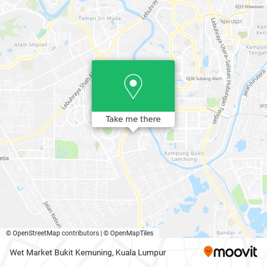 Wet Market Bukit Kemuning map