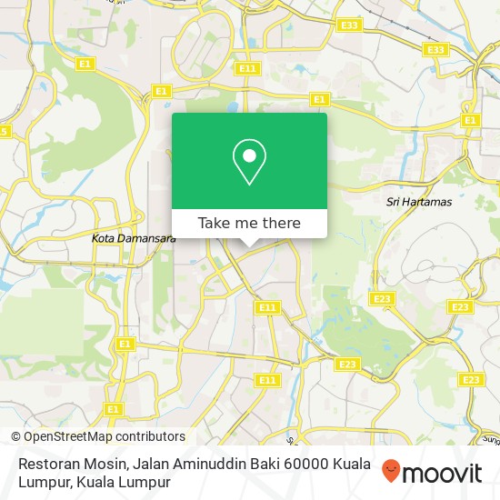 Restoran Mosin, Jalan Aminuddin Baki 60000 Kuala Lumpur map