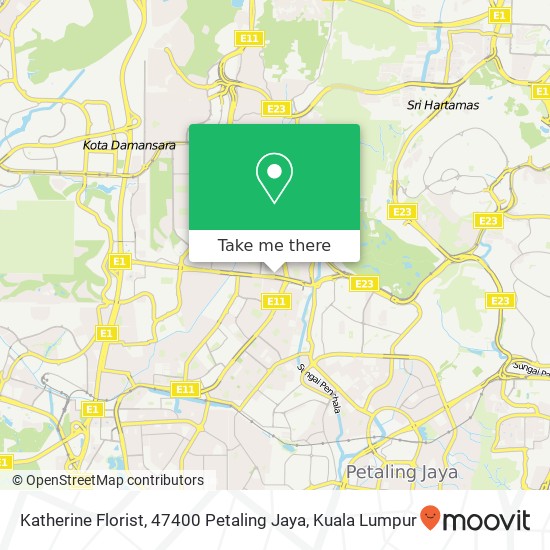 Peta Katherine Florist, 47400 Petaling Jaya