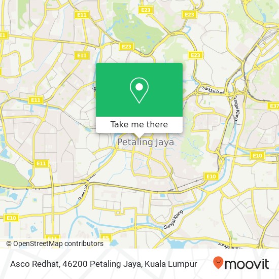 Peta Asco Redhat, 46200 Petaling Jaya