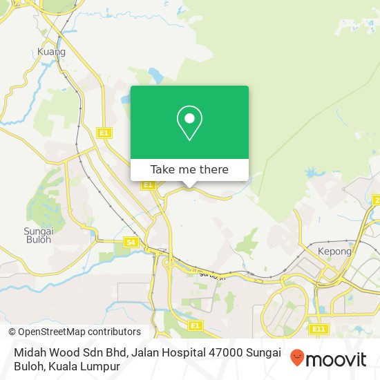 Midah Wood Sdn Bhd, Jalan Hospital 47000 Sungai Buloh map