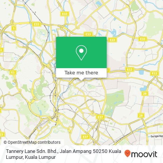 Tannery Lane Sdn. Bhd., Jalan Ampang 50250 Kuala Lumpur map