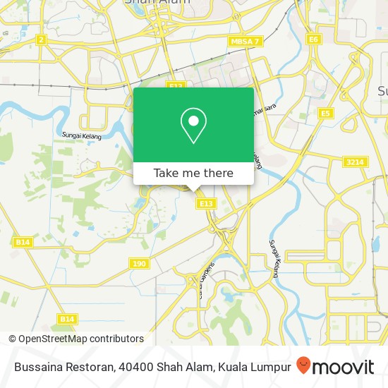 Bussaina Restoran, 40400 Shah Alam map