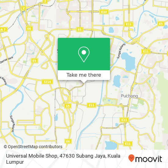 Universal Mobile Shop, 47630 Subang Jaya map