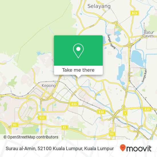 Surau al-Amin, 52100 Kuala Lumpur map