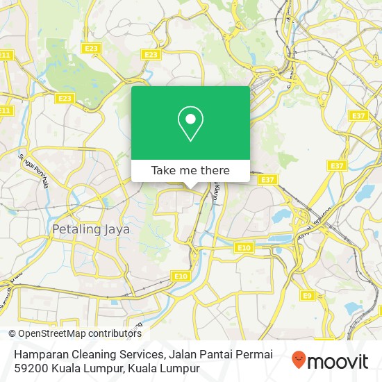 Peta Hamparan Cleaning Services, Jalan Pantai Permai 59200 Kuala Lumpur