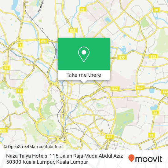 Naza Talya Hotels, 115 Jalan Raja Muda Abdul Aziz 50300 Kuala Lumpur map