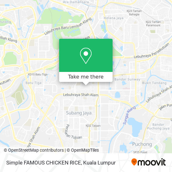 Simple FAMOUS CHICKEN RICE map