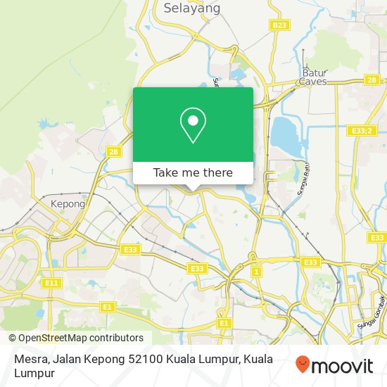 Peta Mesra, Jalan Kepong 52100 Kuala Lumpur