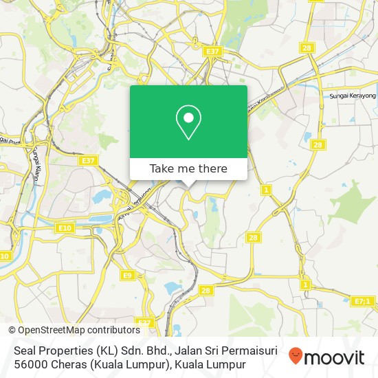 Seal Properties (KL) Sdn. Bhd., Jalan Sri Permaisuri 56000 Cheras (Kuala Lumpur) map