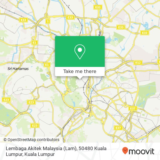 Lembaga Akitek Malaysia (Lam), 50480 Kuala Lumpur map